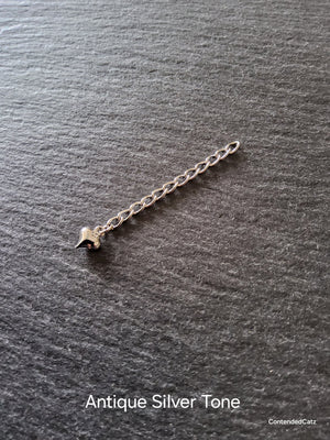 6 Strong Extension / Extender Chains with Heart Drop 50mm (2")