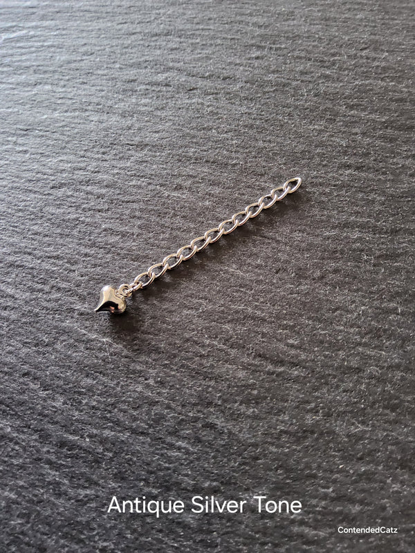 6 Strong Extension / Extender Chains with Heart Drop 50mm (2")