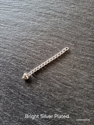 6 Strong Extension / Extender Chains with Heart Drop 50mm (2")