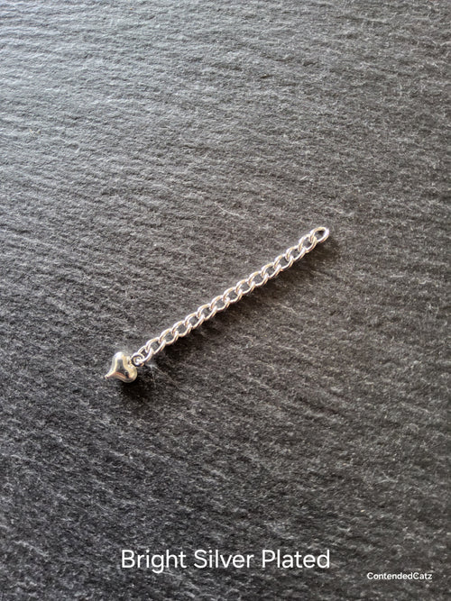 6 Strong Extension / Extender Chains with Heart Drop 50mm (2")
