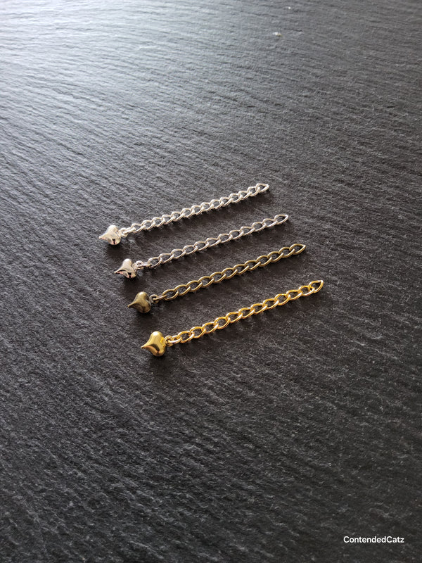 6 Strong Extension / Extender Chains with Heart Drop 50mm (2")