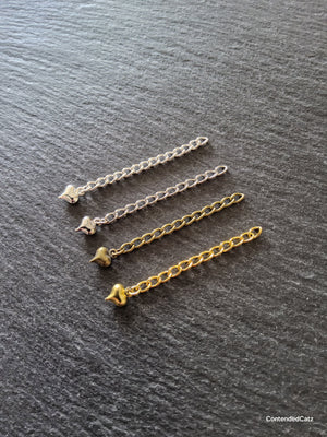 6 Strong Extension / Extender Chains with Heart Drop 50mm (2")