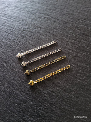 6 Strong Extension / Extender Chains with Heart Drop 50mm (2")