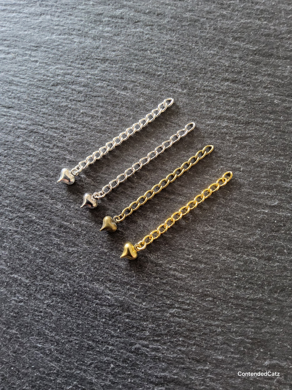 6 Strong Extension / Extender Chains with Heart Drop 50mm (2")