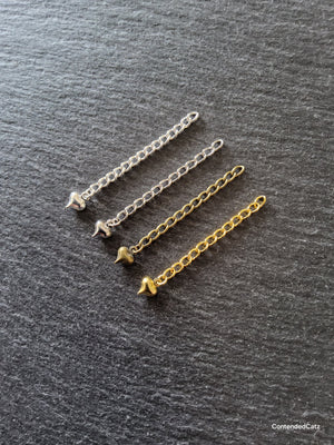 6 Strong Extension / Extender Chains with Heart Drop 50mm (2")