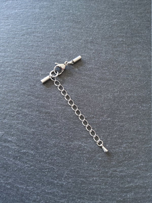 Stainless Steel End Cap Sets for 1mm Cord Necklaces (1.2mm end caps)