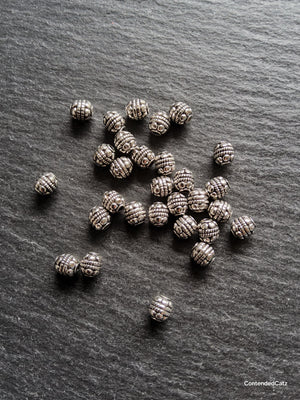 20 or 100 Antique Silver Tone 5mm Bali Style Round Spacer Beads