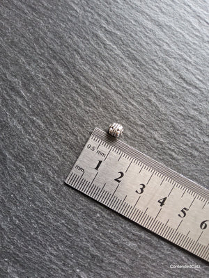 20 or 100 Antique Silver Tone 5mm Bali Style Round Spacer Beads