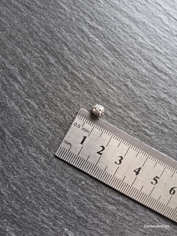 20 or 100 Antique Silver Tone 5mm Bali Style Round Spacer Beads