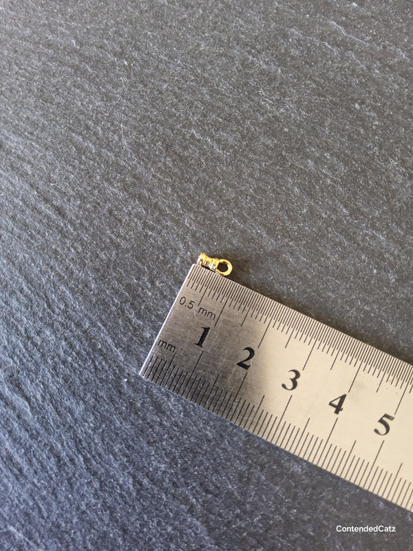 10 or 50 Real 14K Gold Plated 1.6mm Brass Cord Crimp End Caps Size: 7x4x2.5mm