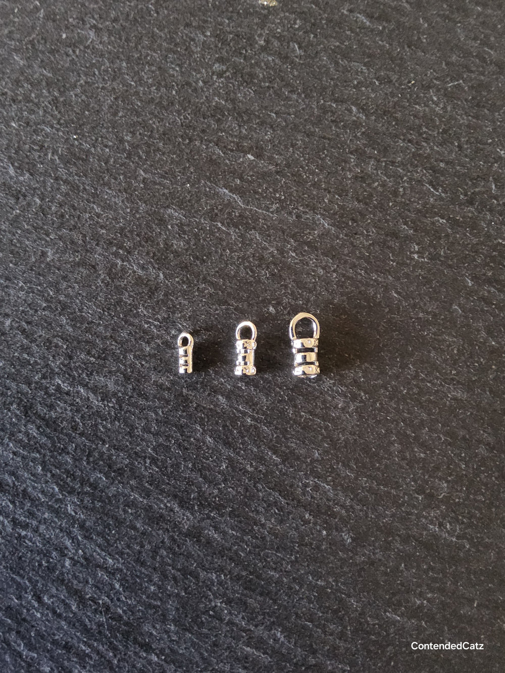 Platinum Plated Brass Cord Ends Internal size: 1.4mm, 2mm or 3mm