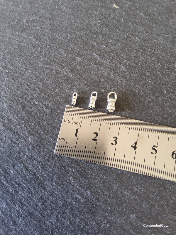 Platinum Plated Brass Cord Ends Internal size: 1.4mm, 2mm or 3mm