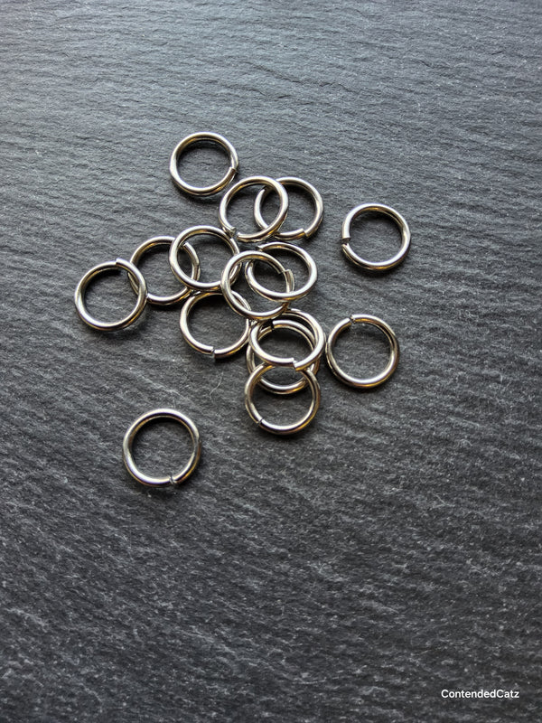 20 or 100 Stainless Steel 14mm Jump Rings Strong 1.8mm (13 gauge) Inner Diameter: 10.4mm