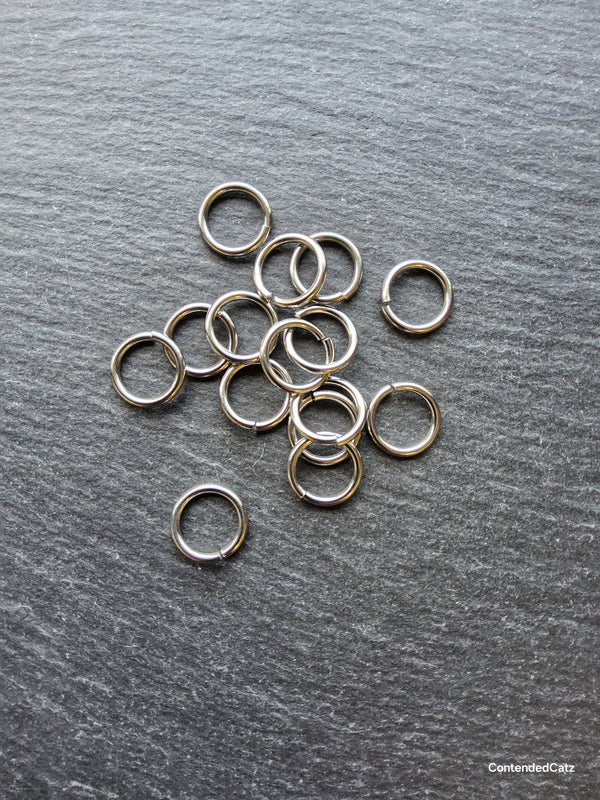 20 or 100 Stainless Steel 14mm Jump Rings Strong 1.8mm (13 gauge) Inner Diameter: 10.4mm