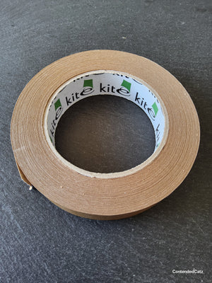 25mm (1") Wide Roll of Paper Based Brown Kraft Tape 50m Long Vegan & Recyclable