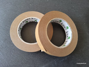 25mm (1") Wide Roll of Paper Based Brown Kraft Tape 50m Long Vegan & Recyclable