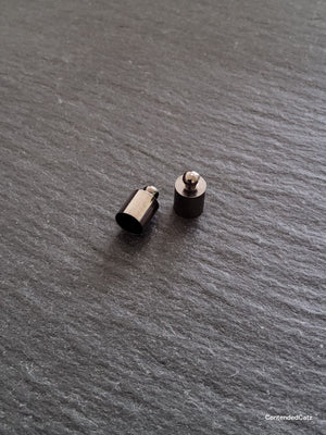 50 Gunmetal Tone Brass End Caps for 5mm Cord (5.5mm end caps) 10x6mm Hole: 2mm