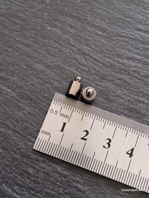 50 Gunmetal Tone Brass End Caps for 5mm Cord (5.5mm end caps) 10x6mm Hole: 2mm