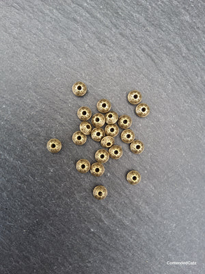 20 or 100 Antique Bronze Tone 6mm Flying Saucer Shaped Bicone Spacer Beads 6x4mm Hole: 1.5mm