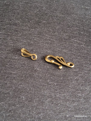 8 or 40 Sets of Hook and Eye Antique Bronze Alloy Clasps Hook 25x12mm Eye 16x3mm Nickel FREE