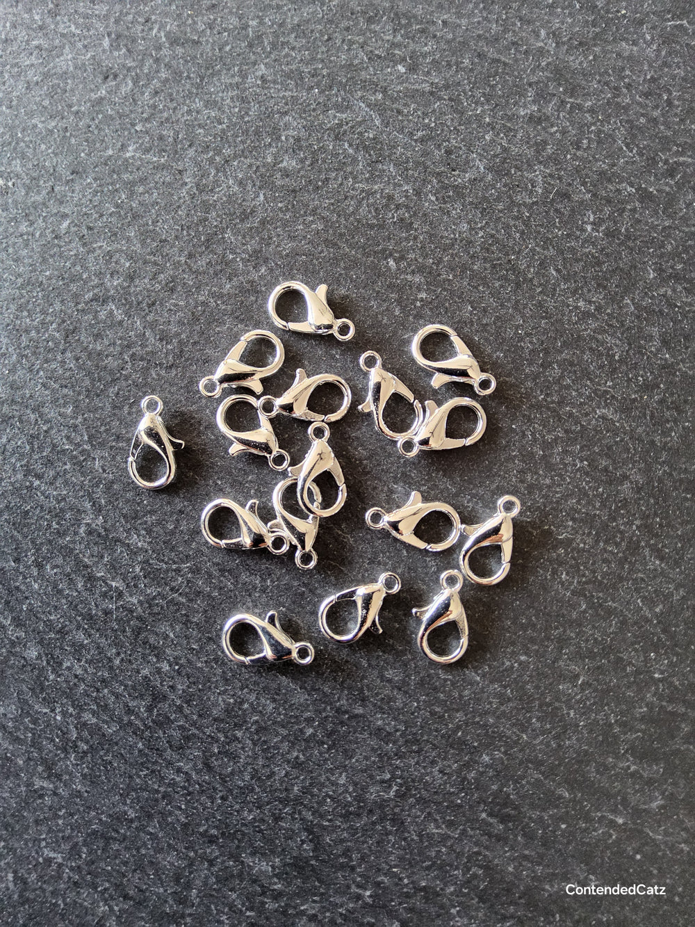 20 or 100 Silver Plated 12mm Lobster Clasps Nickel FREE Alloy 12x7mm