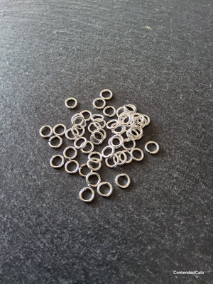 200 or 1000 Bright Silver Plated 6mm Jump Rings Strong 1mm (18 gauge) Hole: 3.4mm