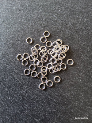 200 or 1000 Bright Silver Plated 6mm Jump Rings Strong 1mm (18 gauge) Hole: 3.4mm