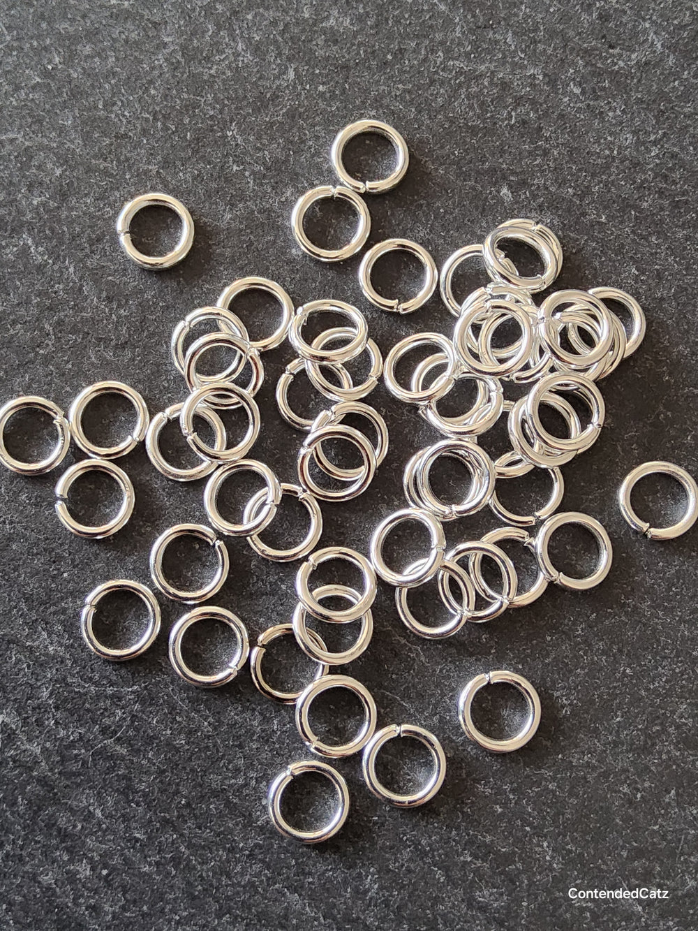 200 or 1000 Bright Silver Plated 6mm Jump Rings Strong 1mm (18 gauge) Hole: 3.4mm