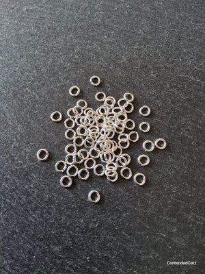 200 or 1000 Silver Plated 5mm Diameter Strong Jump Rings 0.9mm (20 Gauge)