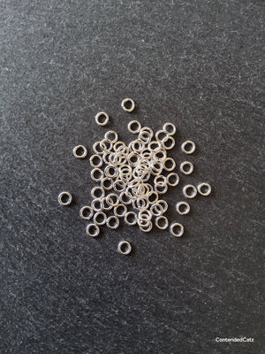 200 or 1000 Silver Plated 5mm Diameter Strong Jump Rings 0.9mm (20 Gauge)