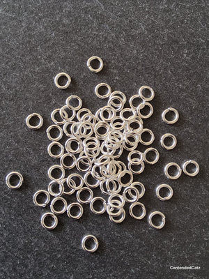 200 or 1000 Silver Plated 5mm Diameter Strong Jump Rings 0.9mm (20 Gauge)
