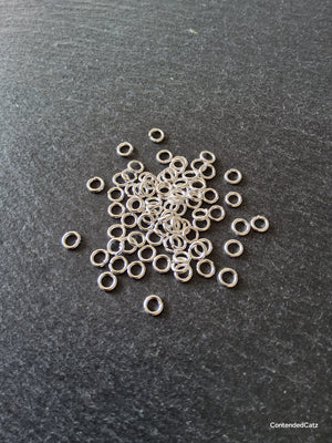 200 or 1000 Silver Plated 5mm Diameter Strong Jump Rings 0.9mm (20 Gauge)