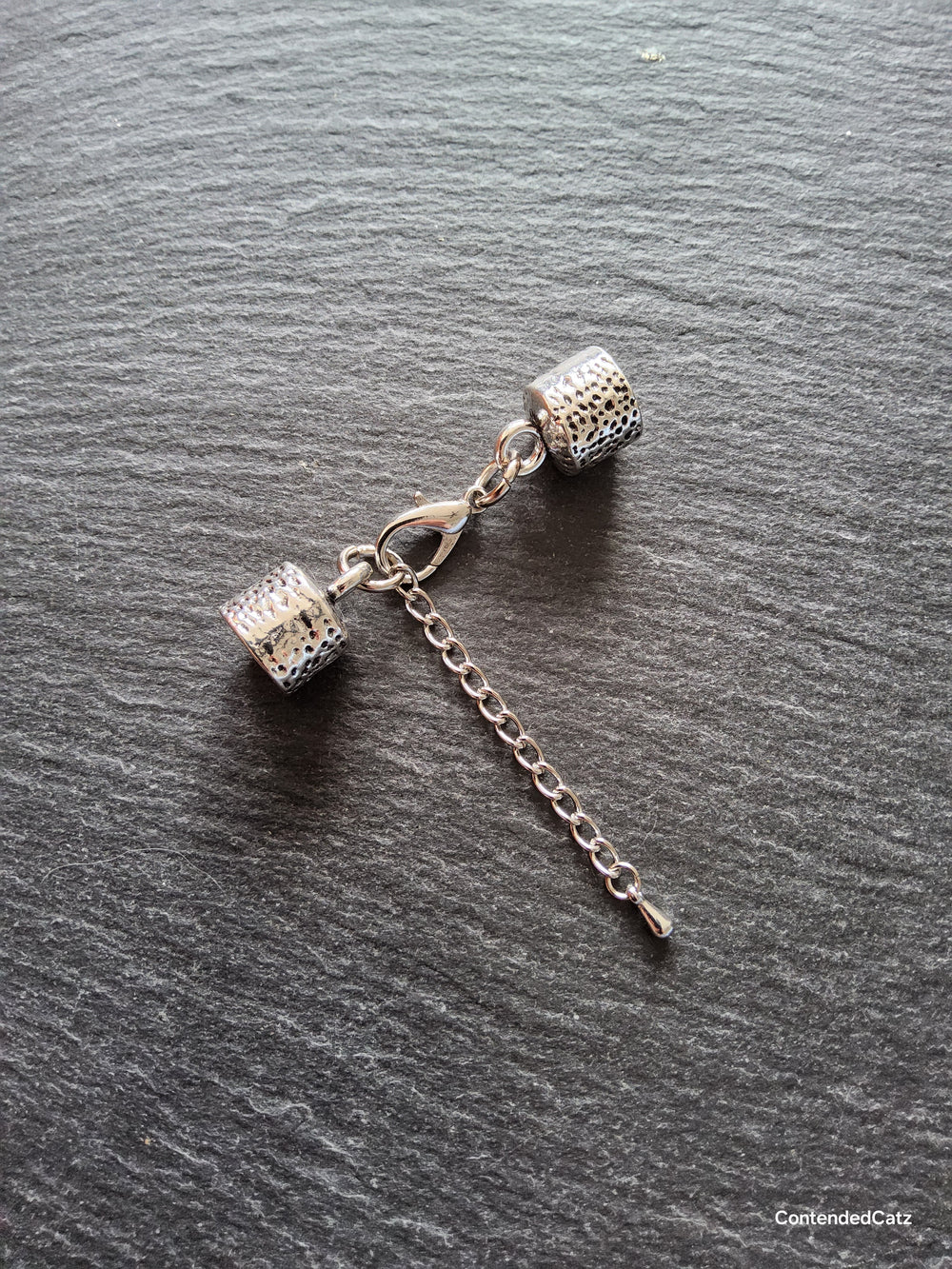 Antique Silver Tone Alloy End Cap Sets for 9.5mm Cord (9.8mm end caps)