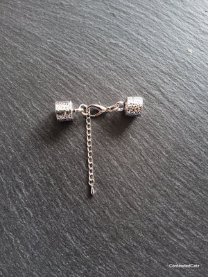 Antique Silver Tone Alloy End Cap Sets for 9.5mm Cord (9.8mm end caps)