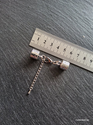 Antique Silver Tone Alloy End Cap Sets for 9.5mm Cord (9.8mm end caps)
