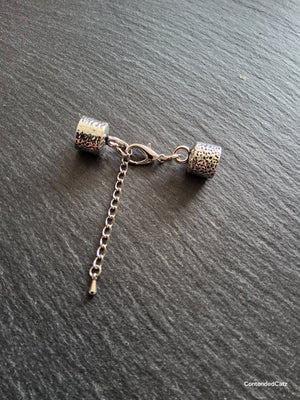 Antique Silver Tone Alloy End Cap Sets for 9.5mm Cord (9.8mm end caps)