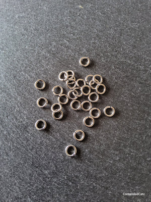40 or 200 Stainless Steel 8mm Jump Rings 1.5mm (15 gauge) Hole: 5mm