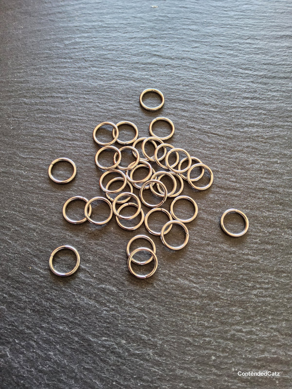 60 or 300 Stainless Steel 12mm Jump Rings Strong 1.5mm (16 gauge) Hole: 9mm