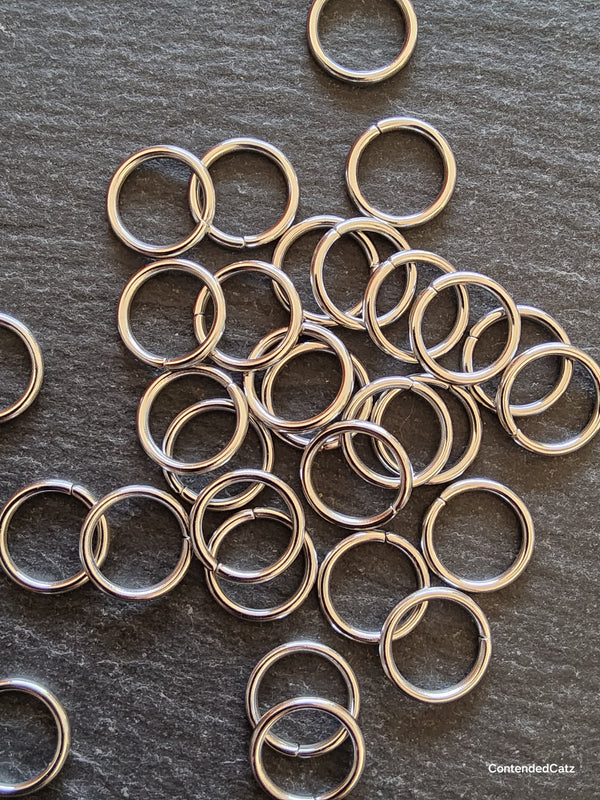60 or 300 Stainless Steel 12mm Jump Rings Strong 1.5mm (16 gauge) Hole: 9mm