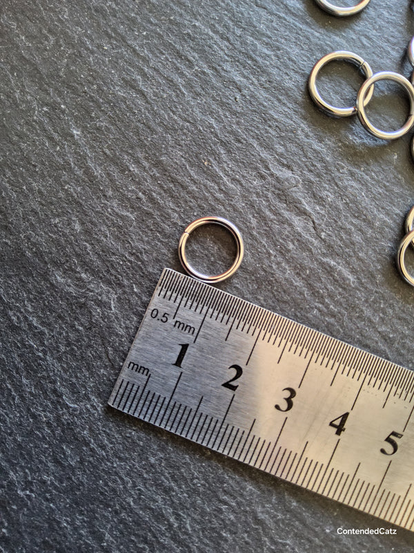 60 or 300 Stainless Steel 12mm Jump Rings Strong 1.5mm (16 gauge) Hole: 9mm