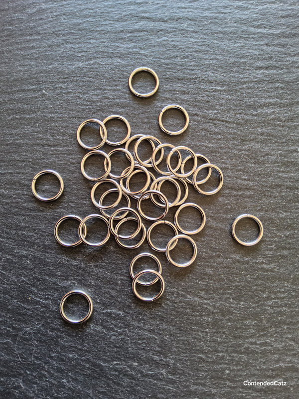 60 or 300 Stainless Steel 12mm Jump Rings Strong 1.5mm (16 gauge) Hole: 9mm