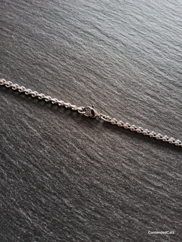 Stainless Steel Flattened Wheat Chain Necklace 3.5x2.2mm - Various Lengths