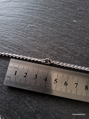 Stainless Steel Flattened Wheat Chain Necklace 3.5x2.2mm - Various Lengths