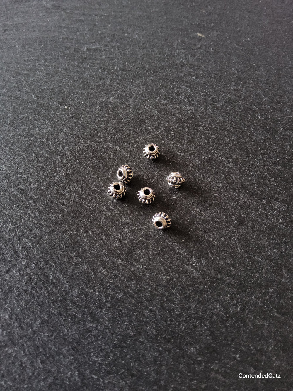 1 or 5 Bali 925 Sterling Silver 6.3mm Coil Spacer Beads Antique Finish 6.3x5mm Hole: 1.5mm
