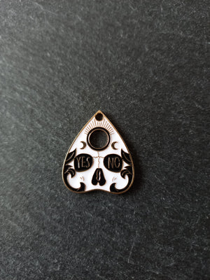 4 or 20 Ouija Skull Planchette Charms Gold Alloy with White & Black Enamel 26x22mm
