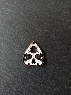 4 or 20 Ouija Skull Planchette Charms Gold Alloy with White & Black Enamel 26x22mm