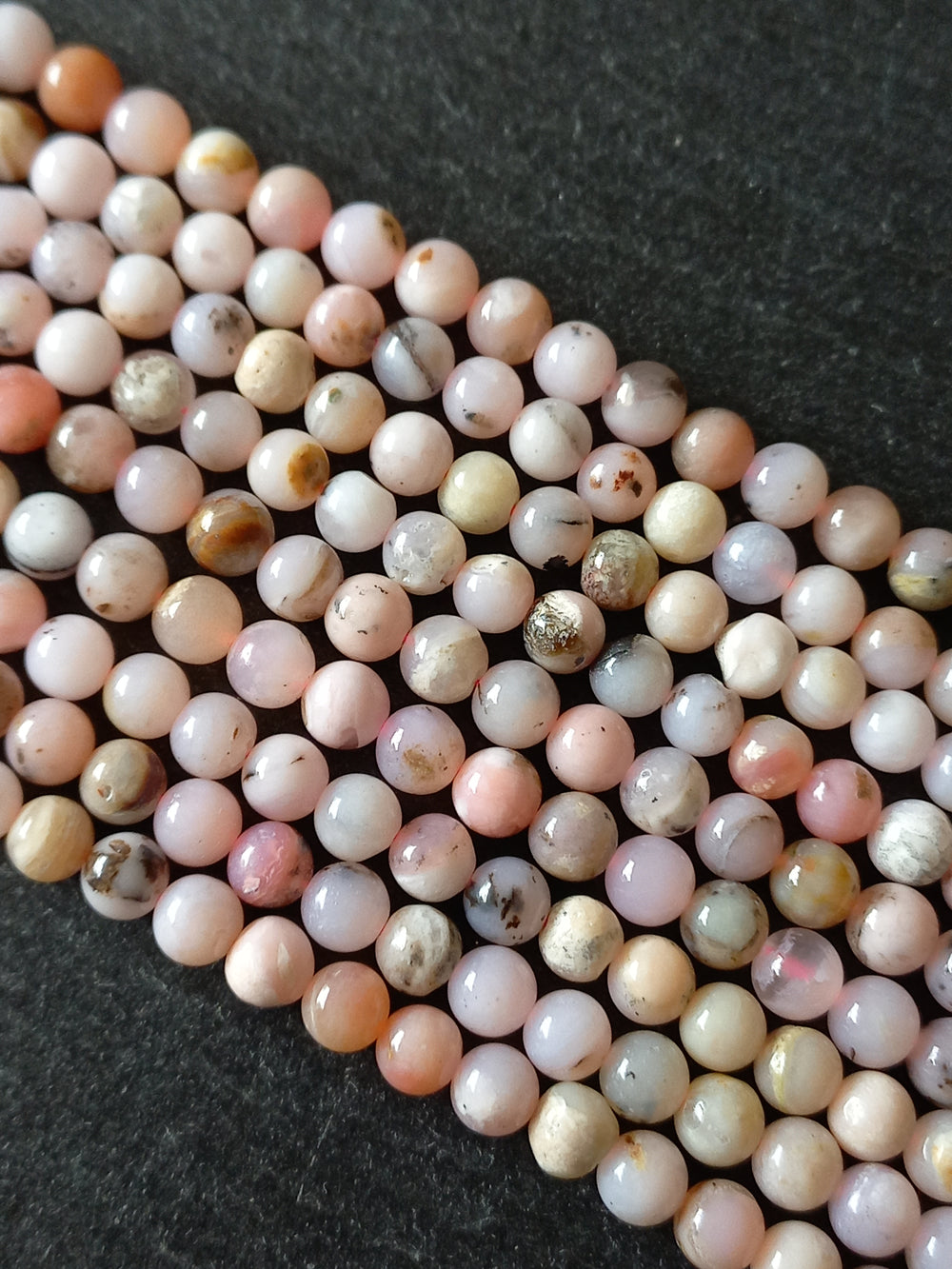 6mm Pink Opal Natural Round Gemstone Beads Full 15.7 inch Strand. Hole: 1mm