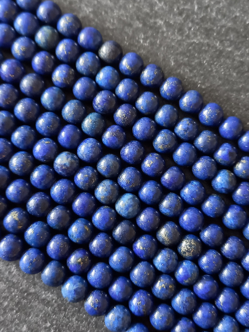 6.2mm Natural Lapis Lazuli Gemstone Beads Full 16 inch Strand Hole: 0.8mm