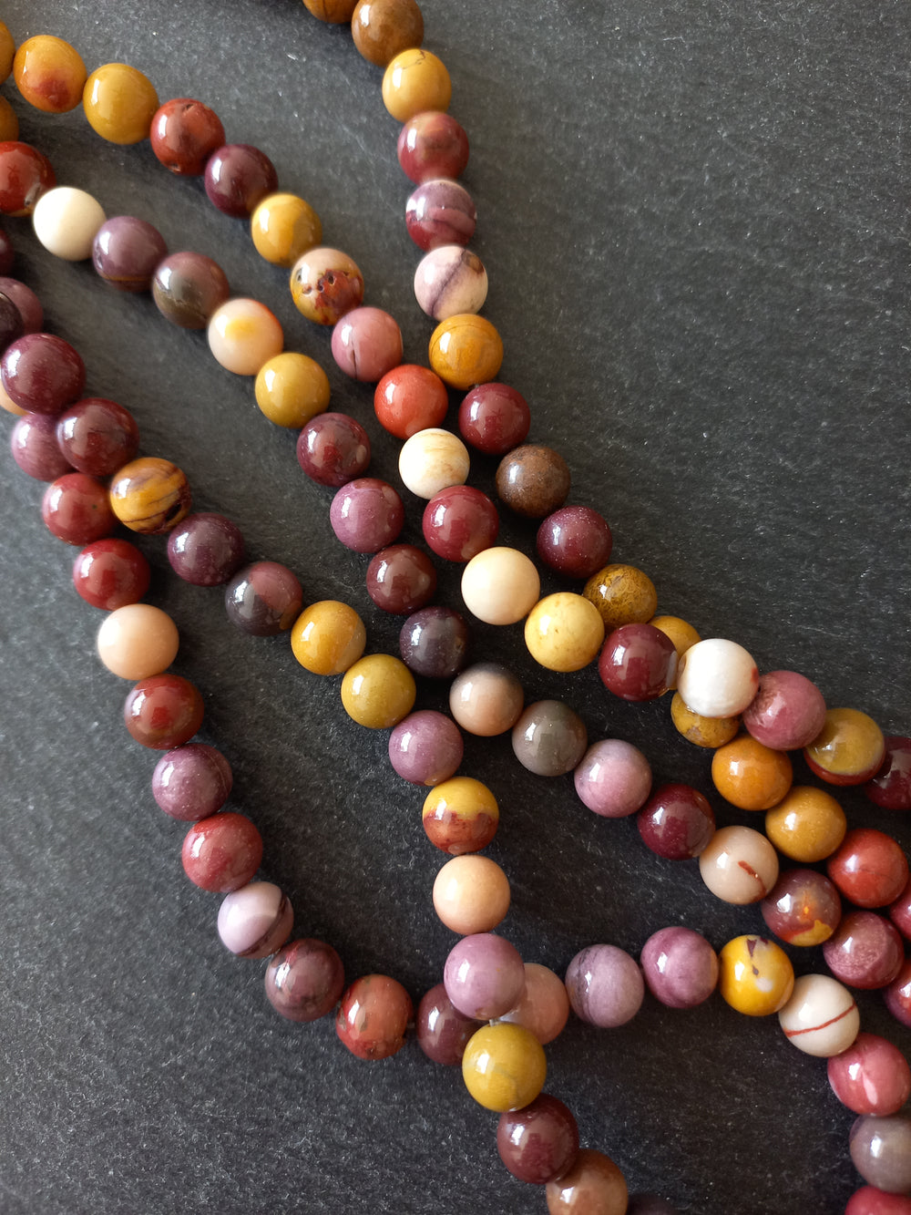 8.6mm Mookaite Round Natural Gemstone Beads Full 15 inch Strand Hole: 1mm