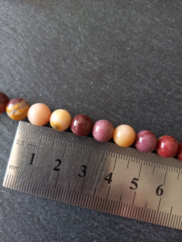 8.6mm Mookaite Round Natural Gemstone Beads Full 15 inch Strand Hole: 1mm